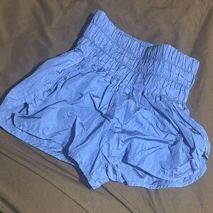 High Waist Blue Women's Shorts